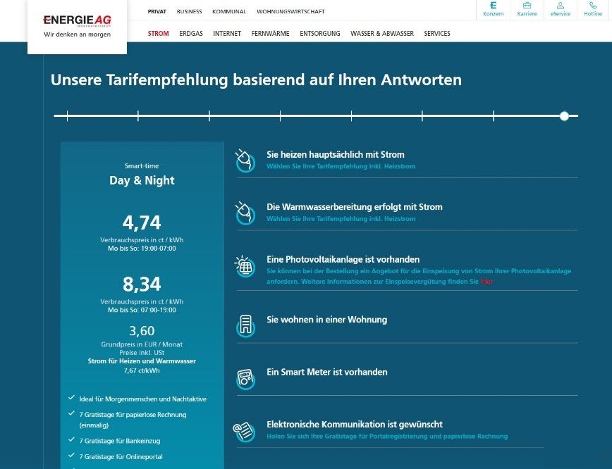 Smarter Tarifkonfigurator Screen3