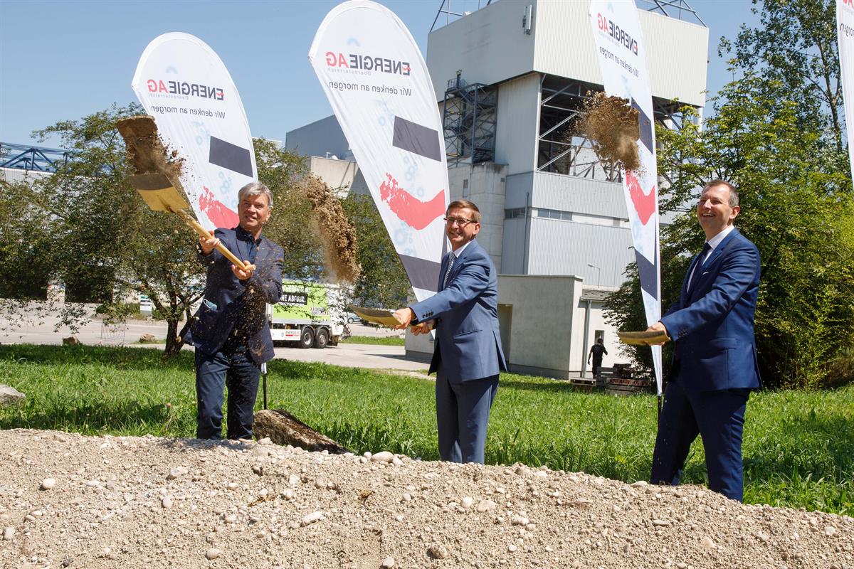 Spatenstich Zubau bei der Energie AG Umwelt Service Wels