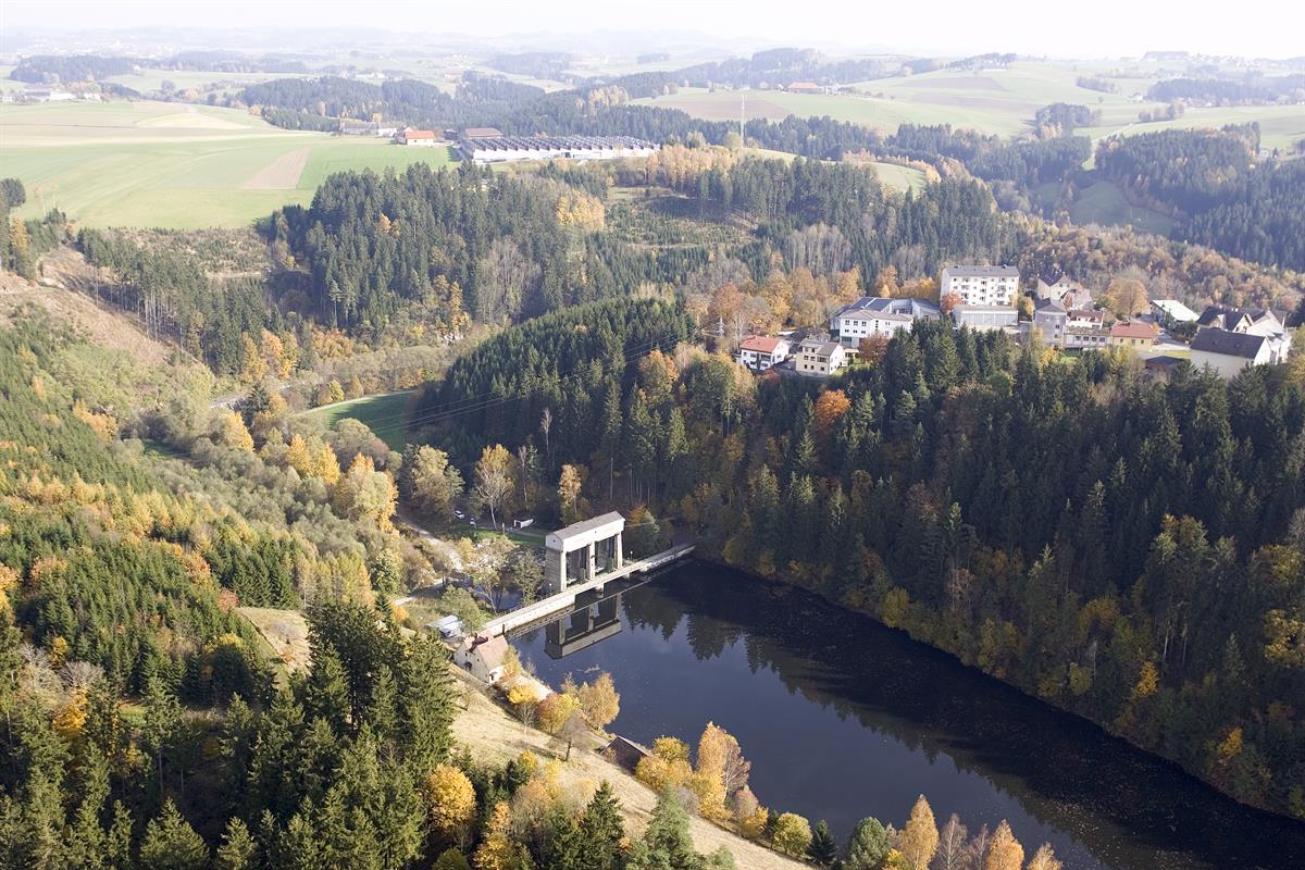 Speichersee Langhalsen für das Speicherkraftwerk Partenstein